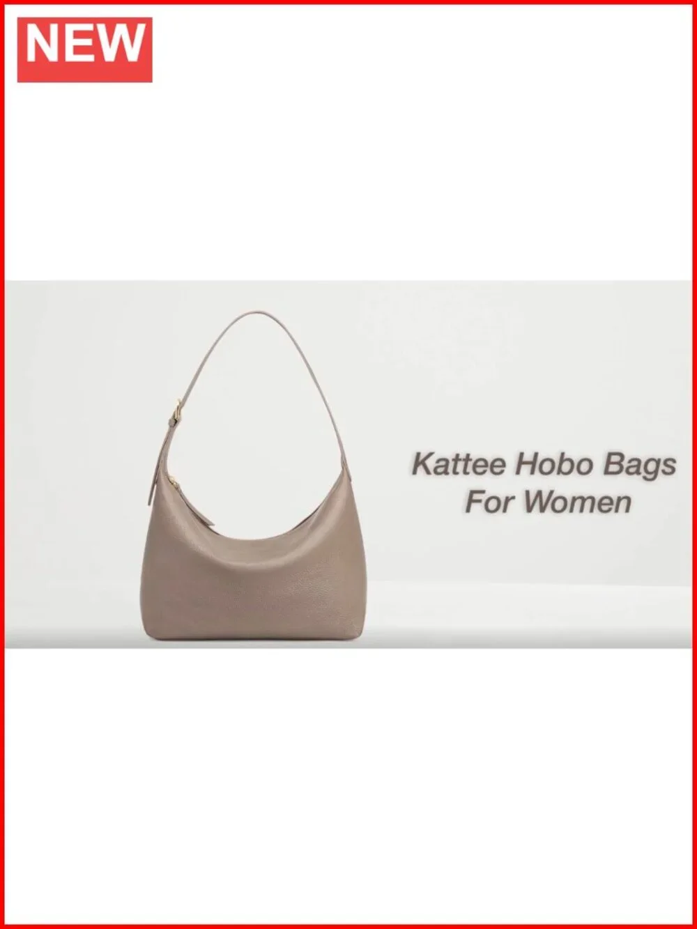 Soft Genuine Leather Hobo Crossbody Bag with Removable Strap